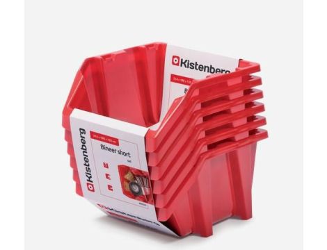 KISTENBERG KUWETY 22 BINEER SHORT 6szt. CZERWONE 214x198x133mm