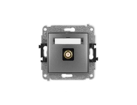 ICON Mechanizm gniazda antenowego pojedynczego typu F (SAT) pozłacany grafitowy 11IGF-1.1