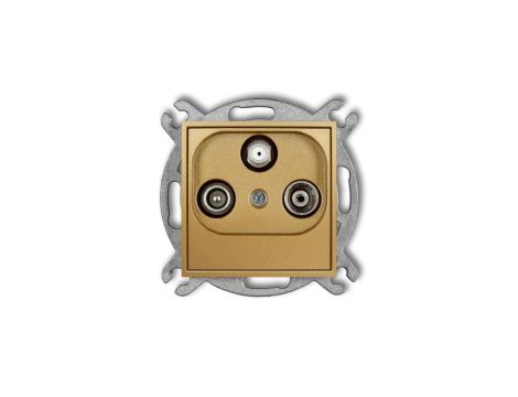 ICON Mechanizm gniazda abonenckiego RTV-SAT przelotowego 10dB złoty 29IGSP