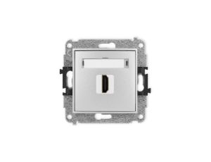 ICON Mechanizm gniazda pojedynczego HDMI 2.0 srebrny metalik 7IHDMI-3