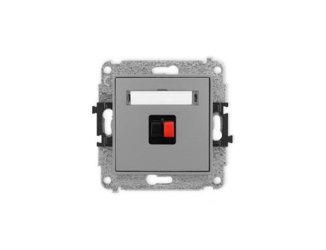 ICON Mechanizm gniazda głośnikowego pojedynczego szary mat 27IGG-1