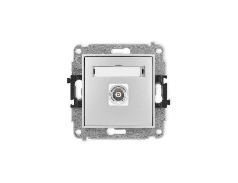 ICON Mechanizm gniazda pojedynczego BNC srebrny metalik 7IGBNC-1