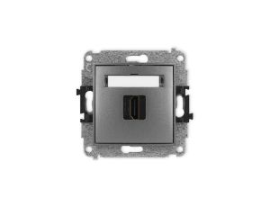 ICON Mechanizm gniazda pojedynczego HDMI 2.0 grafitowy 11IHDMI-3