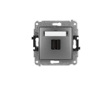 ICON Mechanizm gniazda pojedynczego HDMI 2.0 grafitowy 11IHDMI-3