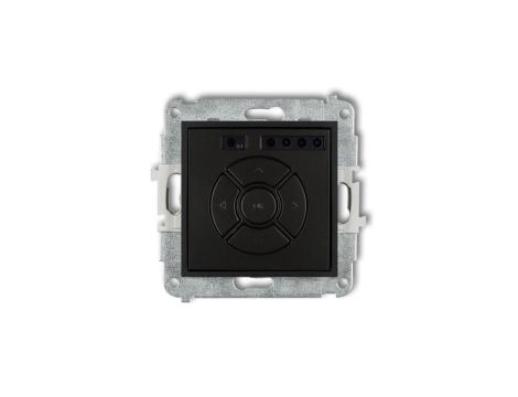 ICON Mechanizm elektronicznego sterownika roletowego (sterowanie lokalne) czarny mat 12ISR-1
