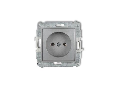 ICON Mechanizm gniazda pojedynczego bez uziemienia 2P (bez przesłon torów prądowych) srebrny metalik 7IGP-1