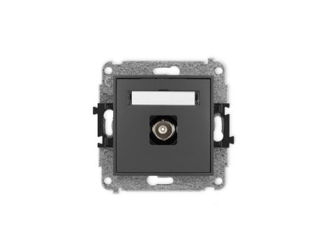 ICON Mechanizm gniazda pojedynczego BNC grafitowy mat 28IGBNC-1