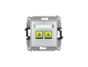 ICON Mechanizm gniazda światłowodowego/optycznego podwójnego srebrny metalik 7IGOP-2