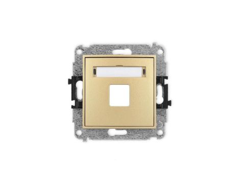 ICON Mechanizm gniazda multimedialnego pojednczego bez modułu (standard Keystone) złoty 29IGM-1P