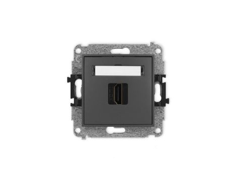 ICON Mechanizm gniazda pojedynczego HDMI 2.0 grafitowy mat 28IHDMI-3