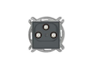 ICON Mechanizm gniazda multimedialnego 3F DATA (UPC) grafitowy mat 28IGMU