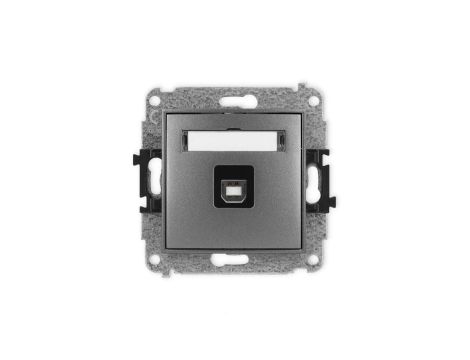 ICON Mechanizm gniazda pojedynczego USB A-B 2.0 grafitowy 11IGUSB-3