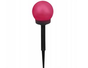 VOLTENO LAMPKA SOLARNA PLASTIK KULA 10cm CZERWONA
