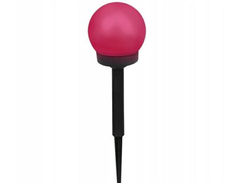 VOLTENO LAMPKA SOLARNA PLASTIK KULA 10cm CZERWONA