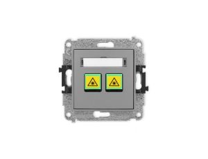 ICON Mechanizm gniazda światłowodowego/optycznego podwójnego szary mat 27IGOP-2