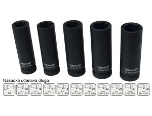 ADLER NASADKA UDAROWA DŁUGA 6-KĄTNA 1/2