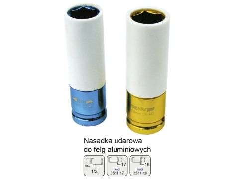 ADLER NASADKA DO FELG ALUMINIOWYCH 1/2" 17mm
