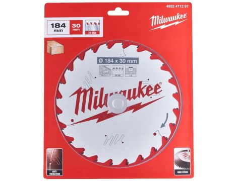 MILWAUKEE PIŁA TARCZOWA 184x30x1,6x24 ATB ATB CSB P W - DREWNO - SZYBKIE CIĘCIE