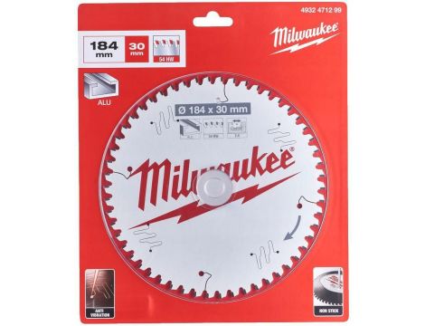 MILWAUKEE PIŁA TARCZOWA 184x30x2,4x54z TF CSB P W - ALUMINIUM