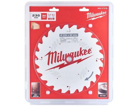 MILWAUKEE PIŁA TARCZOWA 235x30x2,4x24z DREWNO - CZYSTE CIĘCIE CSB P W