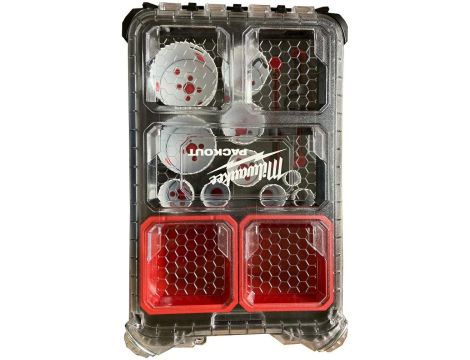 MILWAUKEE ZESTAW OTWORNIC HOLE DOZER W WALIZCE PACKOUT (12 szt.)