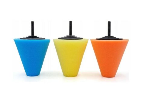 GĄBKI STOŻKOWE 3szt. /SILVER