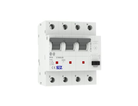 C16A 30mA 4P 10kA TYP A Wyłącznik różnicowoprąd z członem nadprąd RCBO 0090923 SEZ 1473