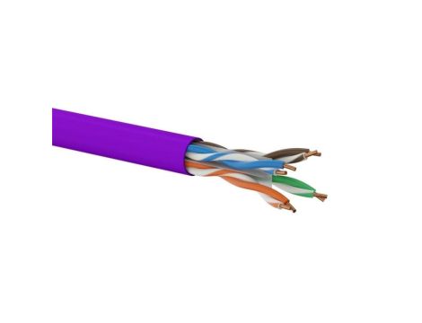 Kabel teleinformatyczny U/UTP kat.6 LSOH Dca (FIOLETOWA powłoka) ALANTEC /500m/