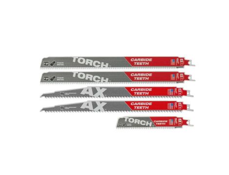 MILWAUKEE ZESTAW BRZESZCZOTÓW DO PIŁY SZABLASTEJ 5szt. TORCH - AX