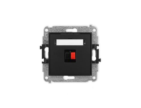 ICON Mechanizm gniazda głośnikowego pojedynczego czarny mat 12IGG-1