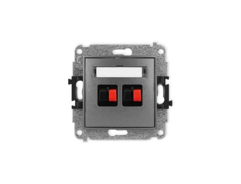 ICON Mechanizm gniazda głośnikowego podwójnego grafitowy 11IGG-2