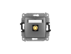 ICON Mechanizm gniazda pojedynczego RCA (typu cinch - żółty, pozłacany) grafitowy 11IGRCA-1