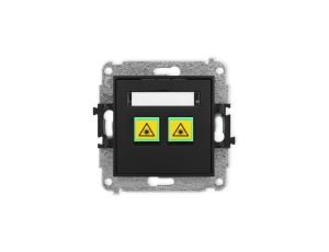 ICON Mechanizm gniazda światłowodowego/optycznego podwójnego czarny mat 12IGOP-2