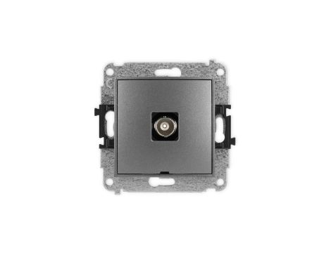 ICON Mechanizm gniazda pojedynczego BNC, bez pola opisowego grafitowy 11IGBNCBO-1