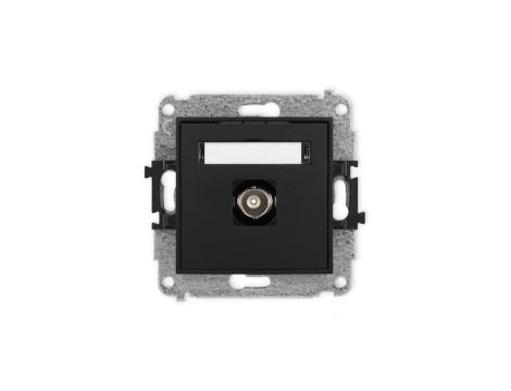 ICON Mechanizm gniazda pojedynczego BNC czarny mat 12IGBNC-1