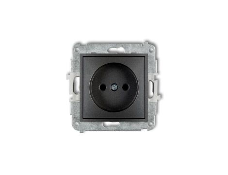 ICON Mechanizm gniazda pojedynczego bez uziemienia 2P (przesłony torów prądowych) grafitowy 11IGP-1p