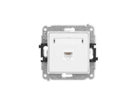 ICON Mechanizm gniazda komputerowego pojedynczego 1xRJ45, kat. 5e, 8-stykowy biały mat 25IGK-1