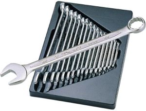 KING-TONY ZESTAW KLUCZY PŁASKO-OCZKOWYCH 16cz. 6 - 32mm, WKŁAD DO WÓZKA