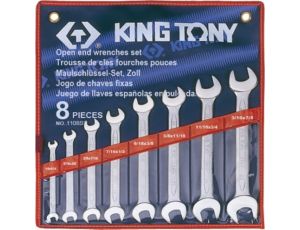 KT ZESTAW KLUCZY PŁASKICH calowych 1/4 - 7/8