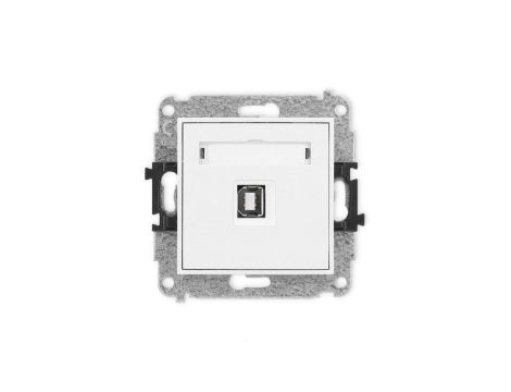 ICON Mechanizm gniazda pojedynczego USB A-B 2.0 biały mat 25IGUSB-3