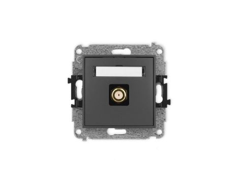 ICON Mechanizm gniazda antenowego pojedynczego typu F (SAT) pozłacany grafitowy mat 28IGF-1.1