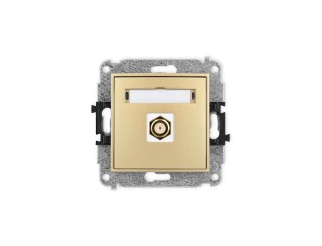 ICON Mechanizm gniazda antenowego pojedynczego typu F (SAT) pozłacany złoty 29IGF-1.1