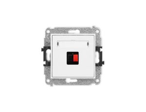 ICON Mechanizm gniazda głośnikowego pojedynczego biały mat 25IGG-1