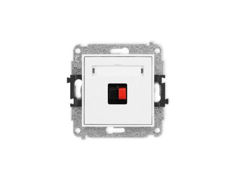 ICON Mechanizm gniazda głośnikowego pojedynczego biały mat 25IGG-1