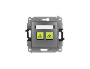 ICON Mechanizm gniazda światłowodowego/optycznego podwójnego grafitowy 11IGOP-2