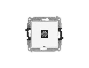 ICON Mechanizm gniazda antenowego pojedynczego TV, bez pola opisowego biały mat 25IGTVBO-1