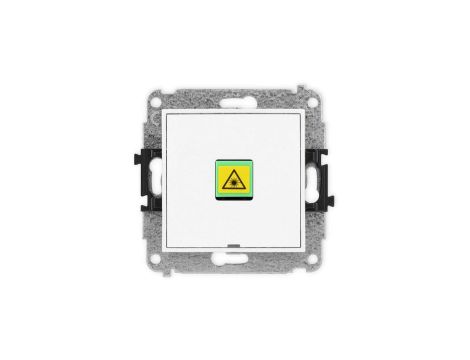 ICON Mechanizm gniazda światłowodowego/optycznego pojedynczego, bez pola opisowego biały mat 25IGOPBO-1