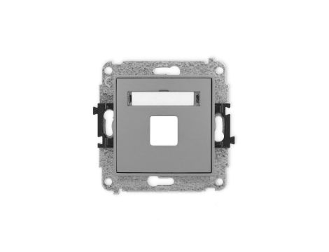 ICON Mechanizm gniazda multimedialnego pojednczego bez modułu (standard Keystone) szary mat 27IGM-1P