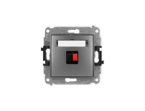 ICON Mechanizm gniazda głośnikowego pojedynczego grafitowy 11IGG-1