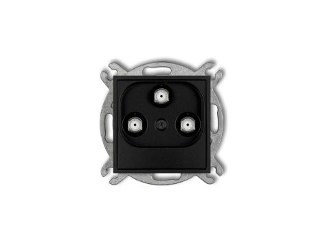 ICON Mechanizm gniazda multimedialnego 3F DATA (Vectra) czarny mat 12IGMV